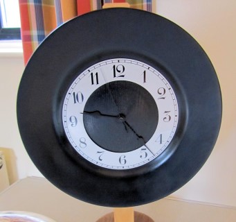 Clock in platter by John Spencer